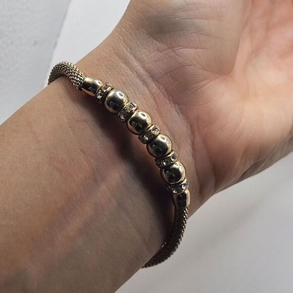 Mesh Rhinestone Silver Beads 7.5 in - Picture 2 of 3